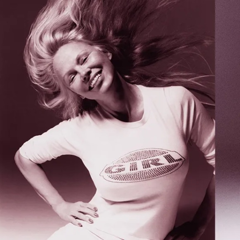 RE/DONE x Pam 90s Baby Long Sleeve Girl Sparkle